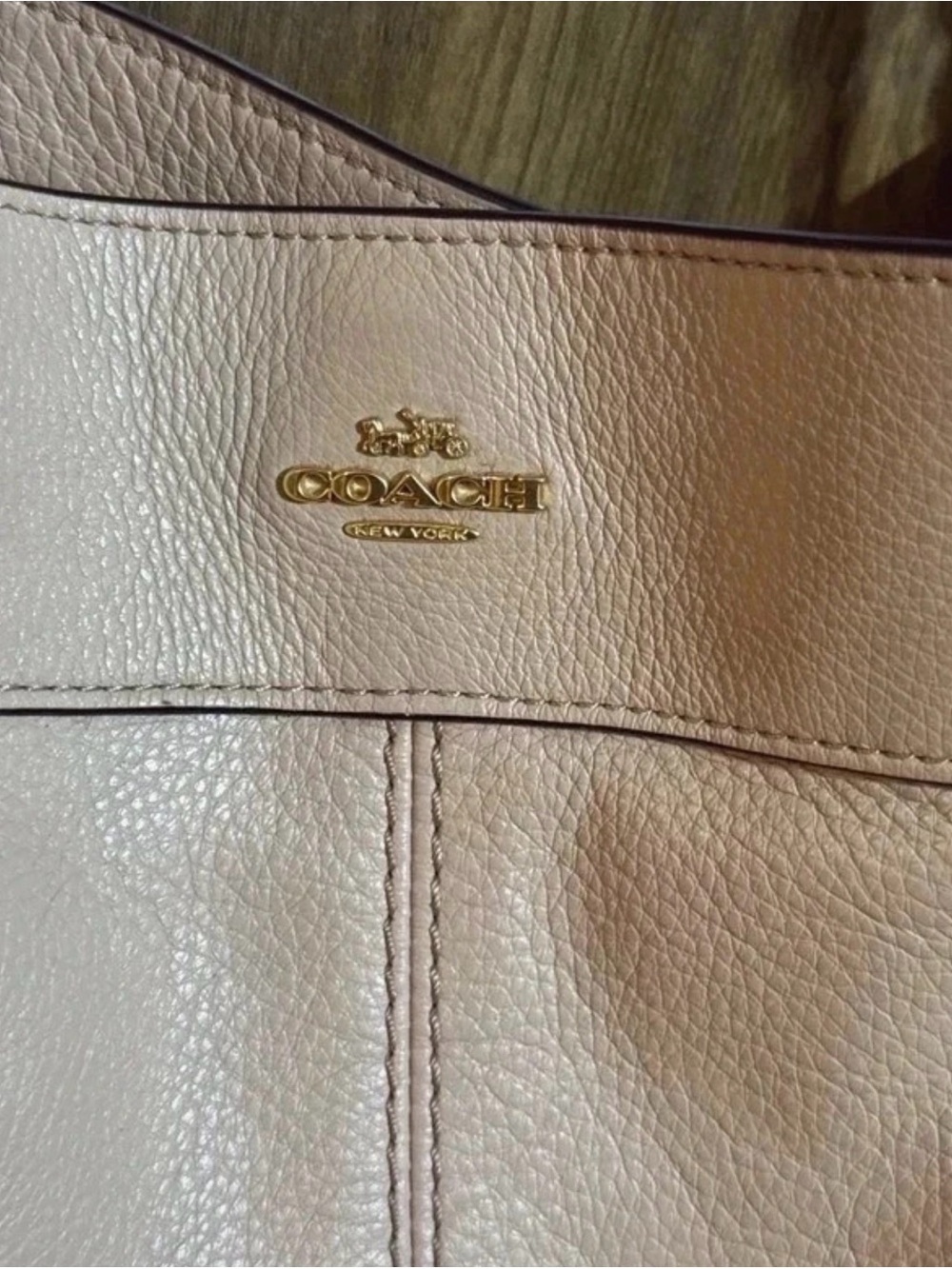 Coach Pebbled Leather Shoulder Bag in Light Pink
